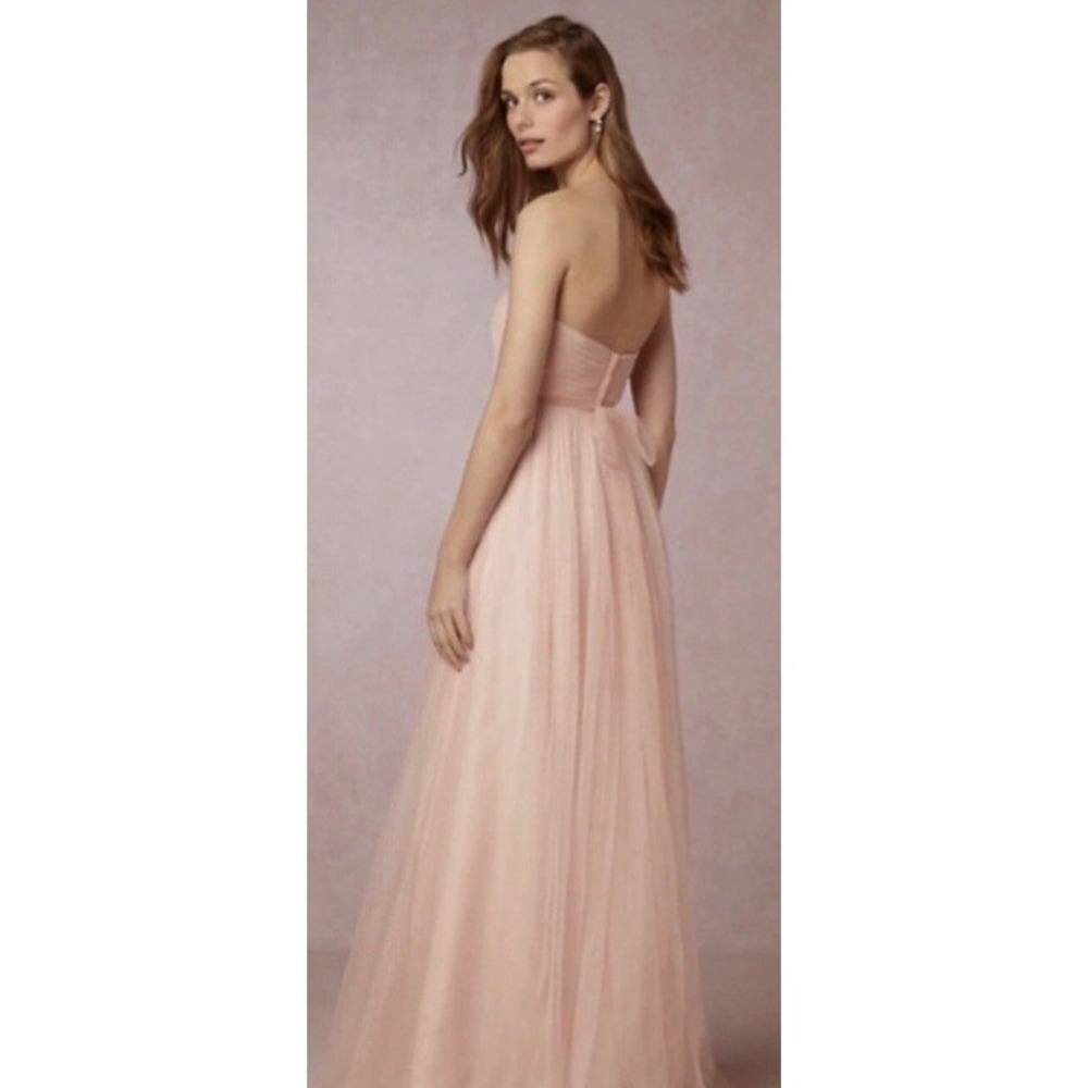 Jenny Yoo Collection Annabelle Strapless‎ Tulle Gown Blush Pink Size 10 Formal